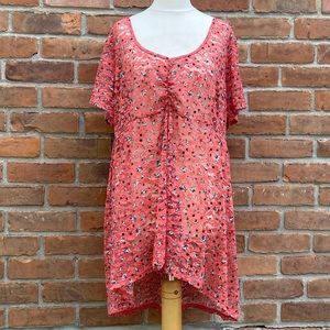 Torrid Sheer Lace Floral Top